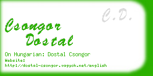 csongor dostal business card